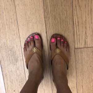 Tory Burch Leather Thong Flip Flops